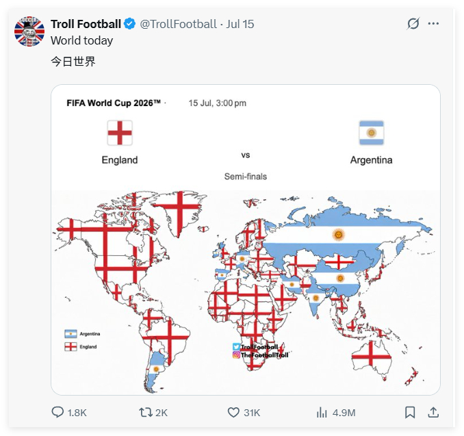 随便上什么平台，因为我reddit上的多，输入Argentina，就单纯的输入，