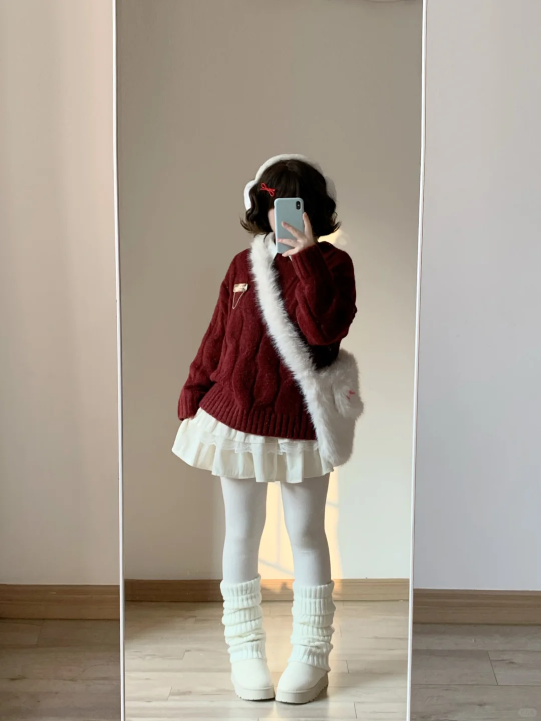 160 120｜微胖秋冬甜妹圣诞新年穿搭🧣好可爱