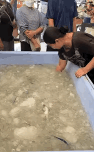 一位中国大妈在街边挑战捞虾活动，捞到多少就拿多少，结果狠狠的给老板上了一课! 