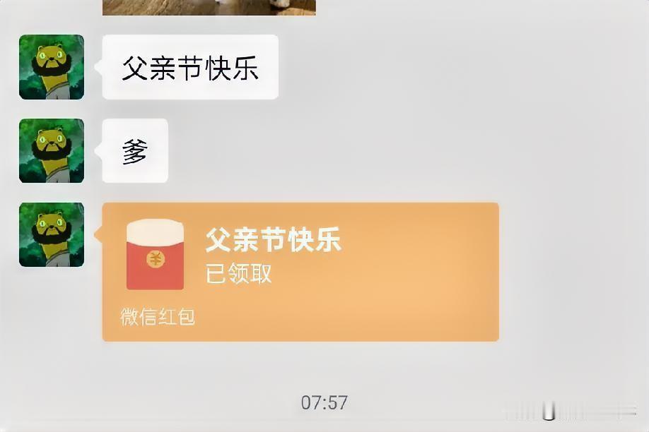 今天原来是父亲节，我也有节日了，今天女儿给我发了一个大红包🧧，感谢有你，不细心