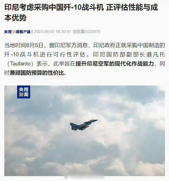 印尼考虑购买歼10还是感觉印尼在利用歼-10CE压价！ ​​​
