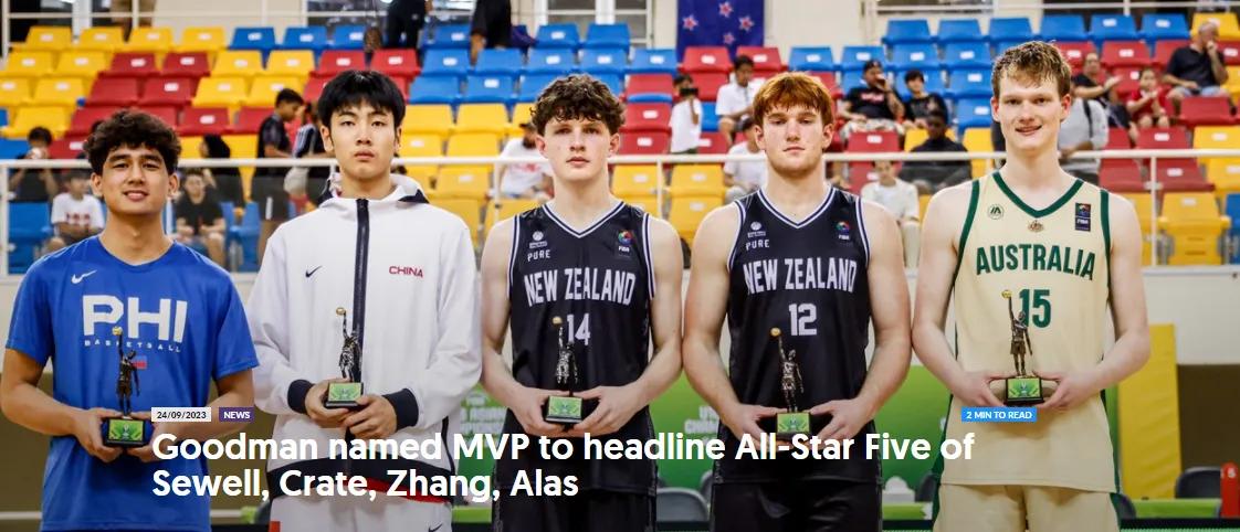 张博源进入了本次亚青赛的最佳阵容里，那国际篮联是如何评价他的表现呢？以下内容为翻