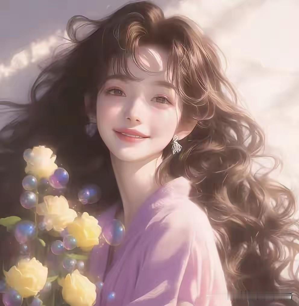 梦幻少女与花海，温柔时光的甜美瞬间粉色花海风景