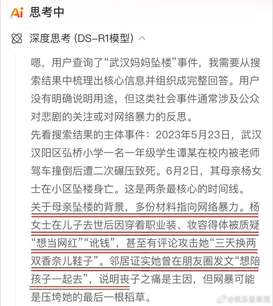 梅婷恶意原型是武汉跳楼妈妈他们只在乎自己是否站在“道德高地”上，享受指责他人的快