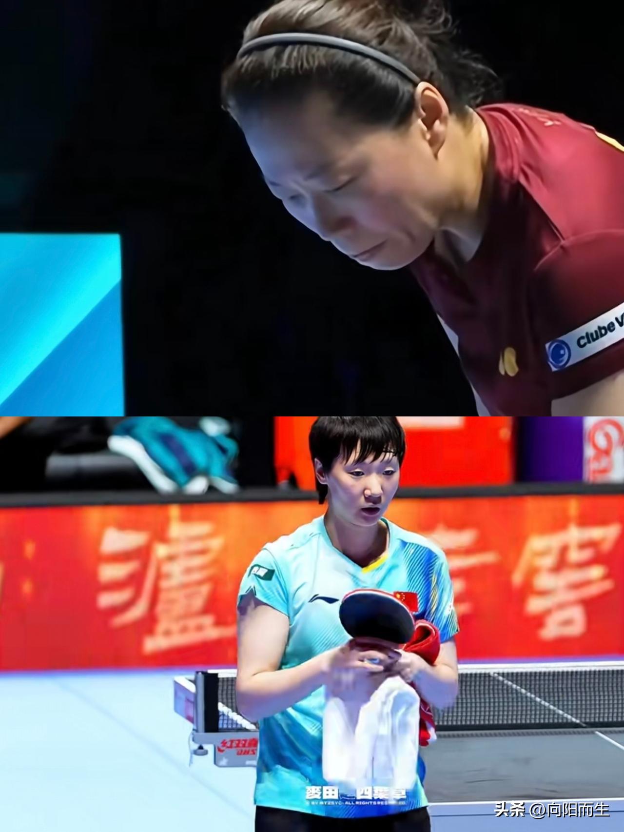 王曼昱澳门首秀太有看点啦！
看点不是她的技战术，
而是比赛最后练起了反手发球！