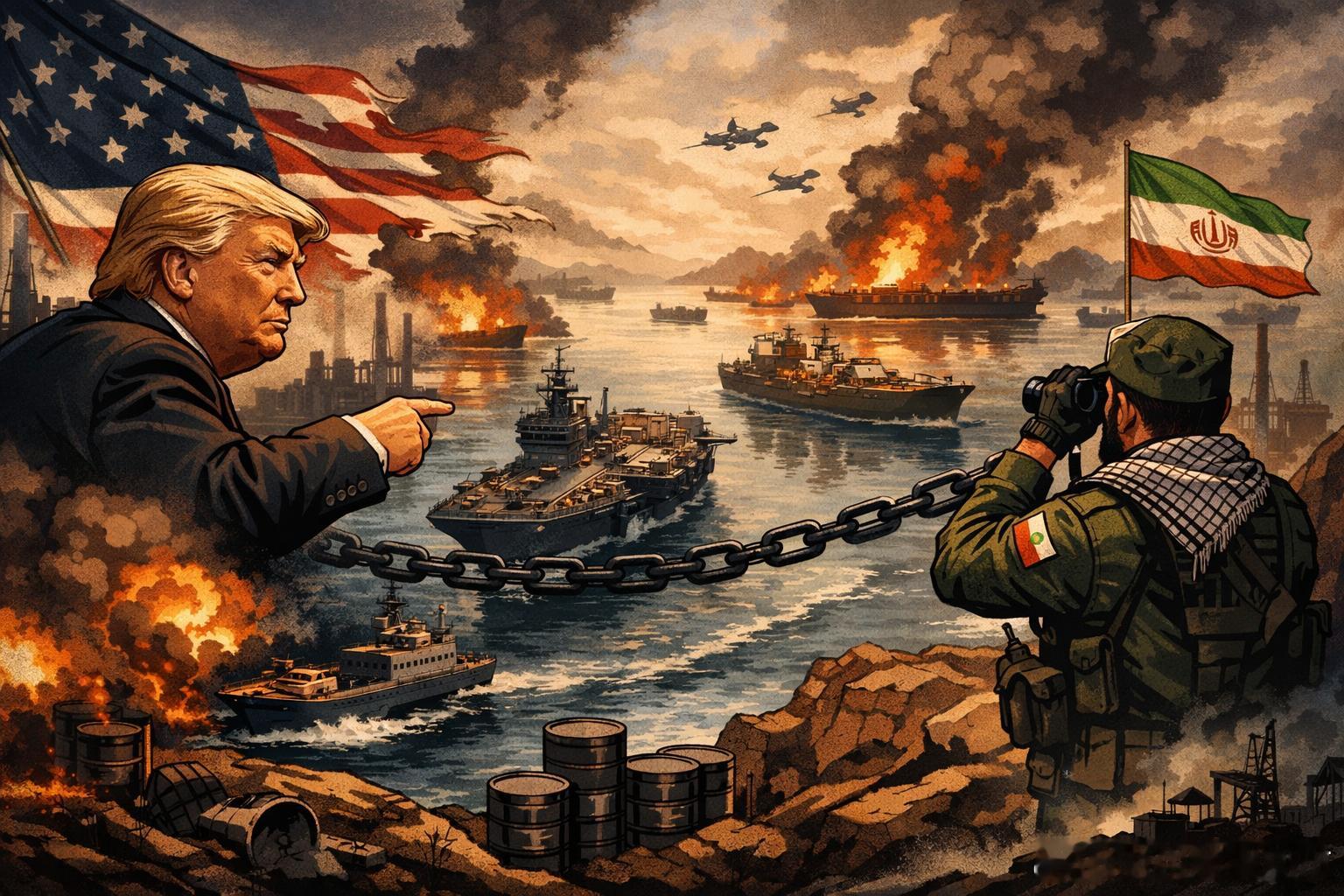 今晚十点，霍尔木兹走向临界点：特朗普封锁令，正在把全球能源市场推到悬崖边上霍尔木