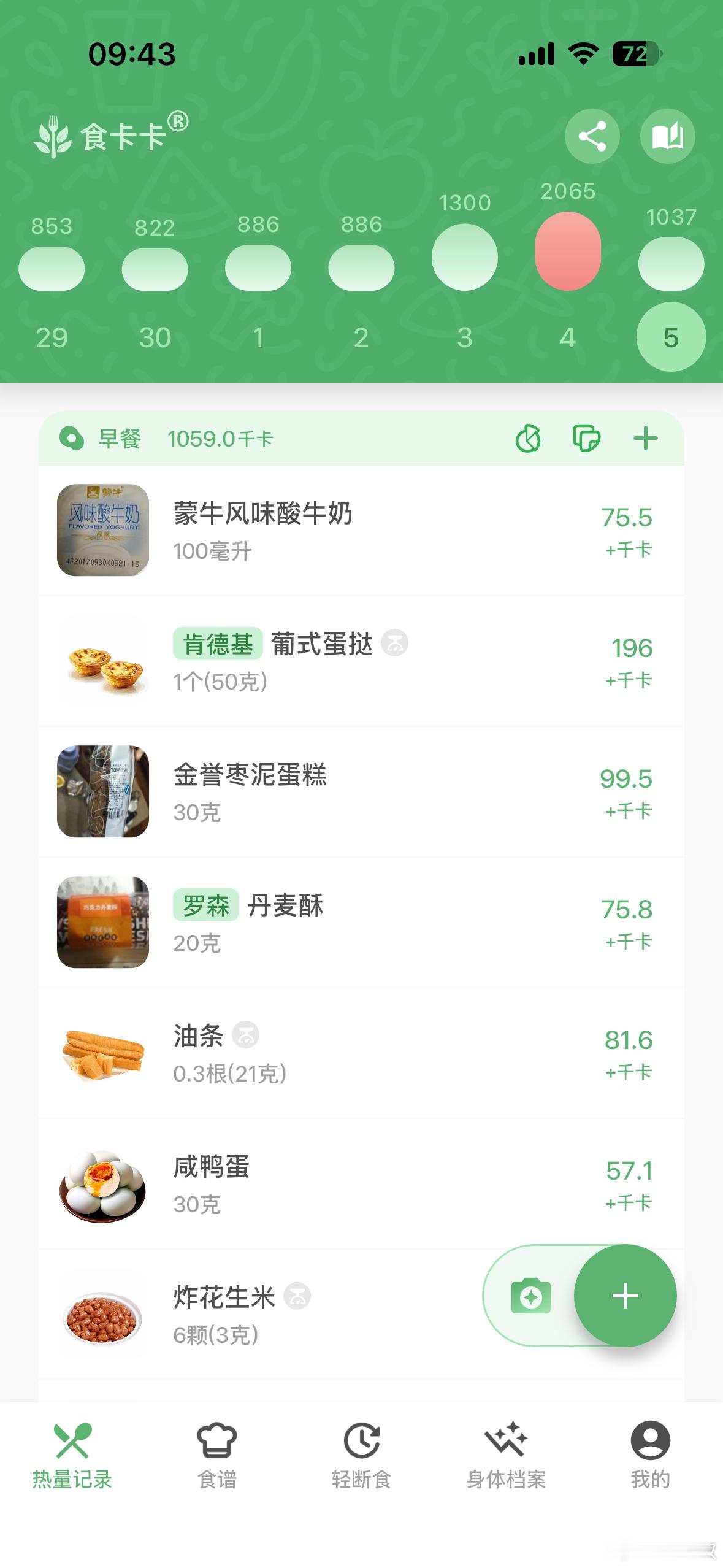 继续欺骗日。昨天晚上吃了一个千卡晚餐，今天早上又吃个千卡早餐。我这次的欺骗日分成