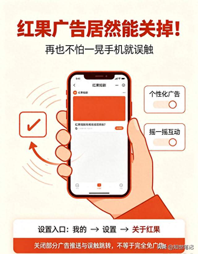 红果广告居然能关掉！再也不怕一晃手机就误触