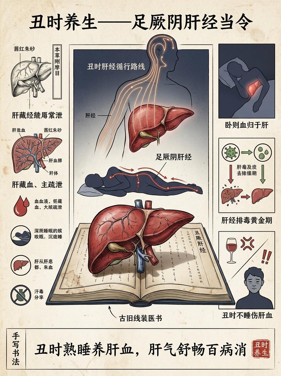 流传千年的中医「子午流注十二时辰养生法」，一张图讲清人体气血运转规律，读懂等于掌