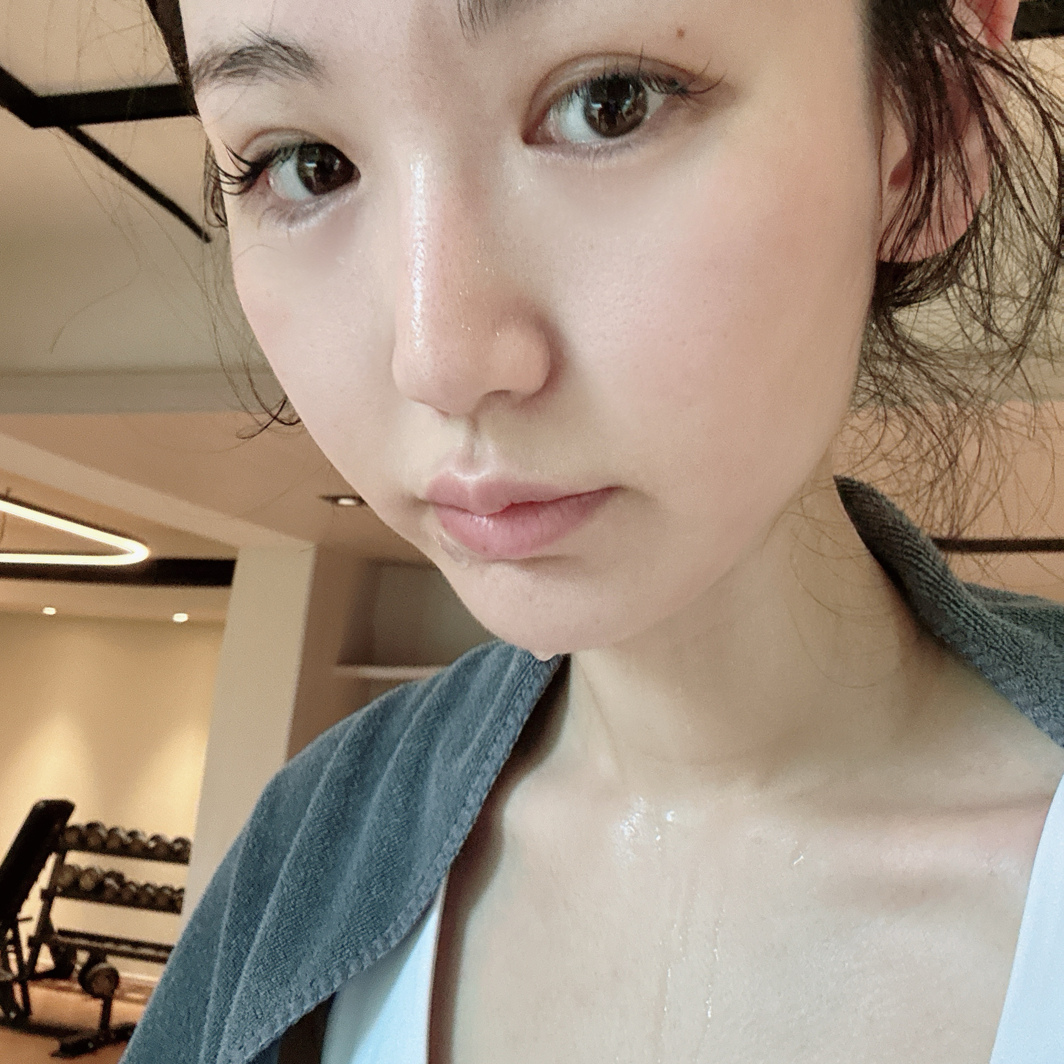 今日份爬坡成功流了很多的汗！！我之前也不会留这么多啊！真的很奇怪！！是不是因为我