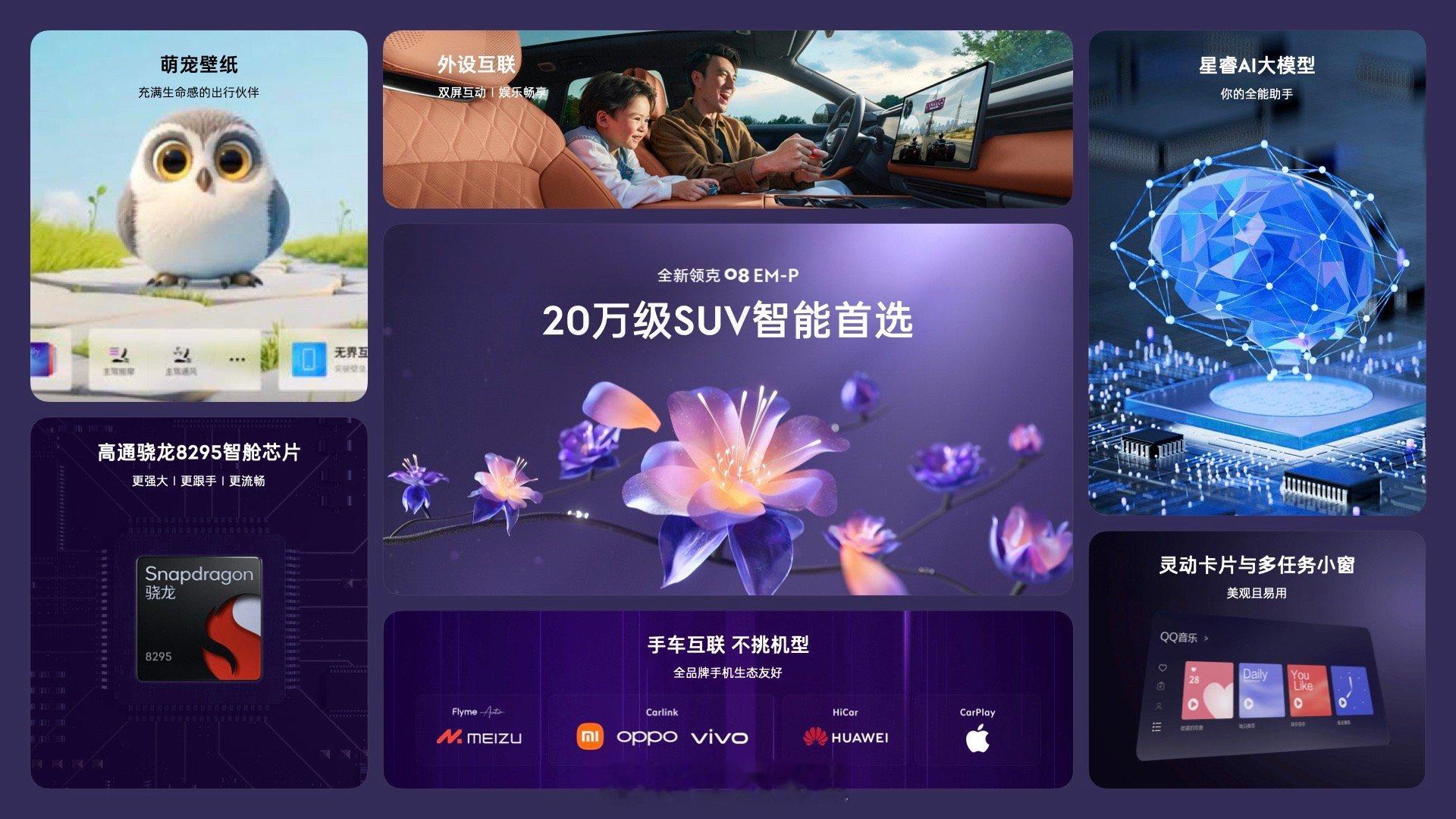 全新领克08座舱更极智🤖20万级SUV智能首选最美UI界面，好看、好玩、更懂你
