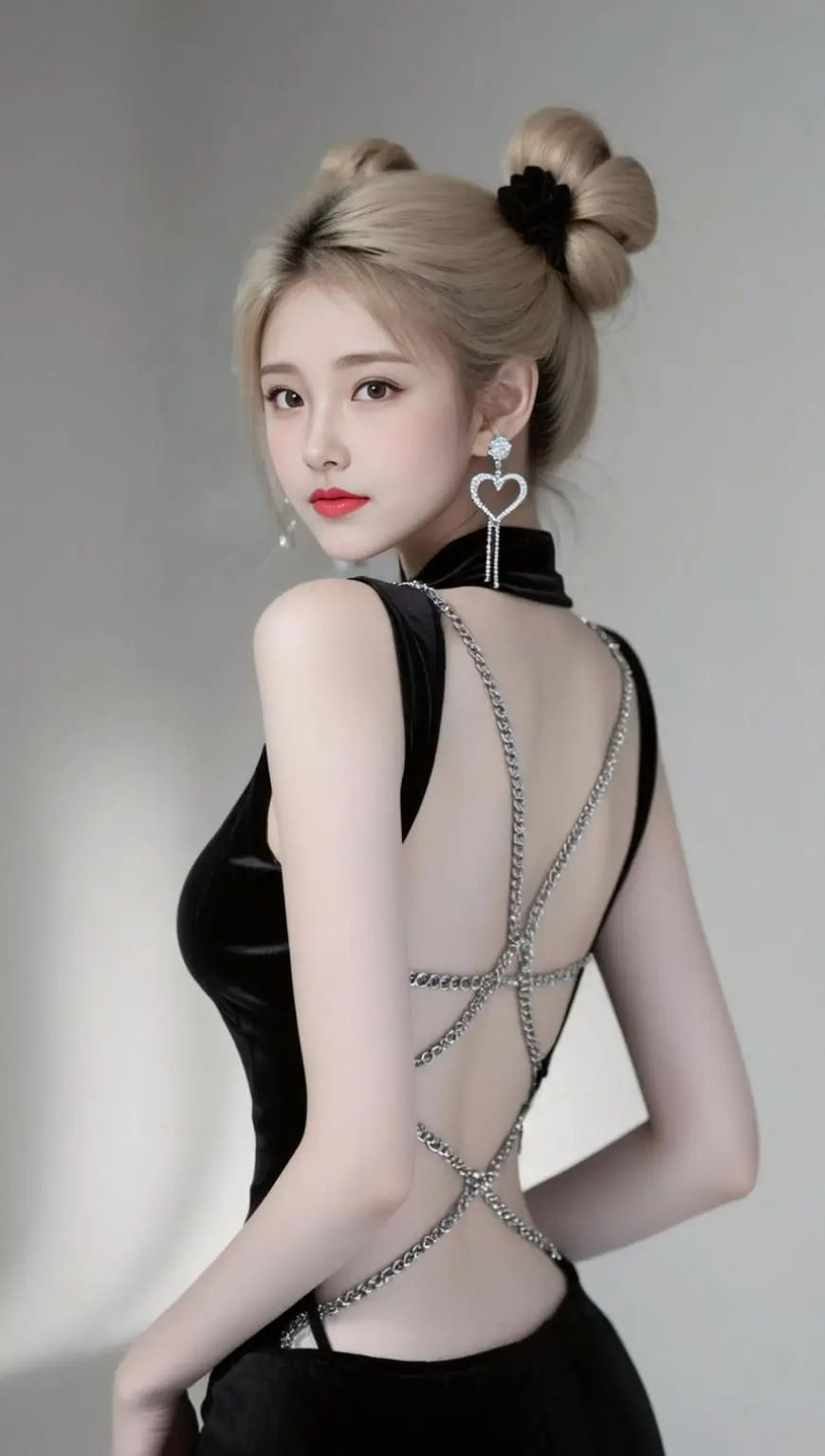 AI黑丝绒写真 ai创作 ai谁拍谁美 原创Ai作品气质女神