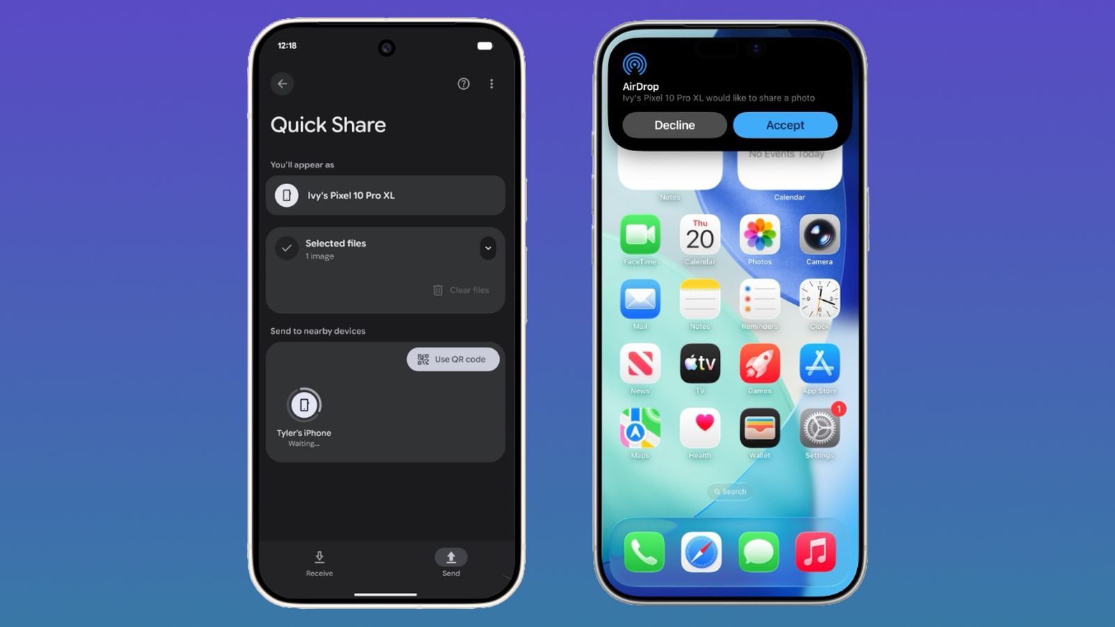 Google 让 Android 和 iPhone 互传文件更容易了，Quick
