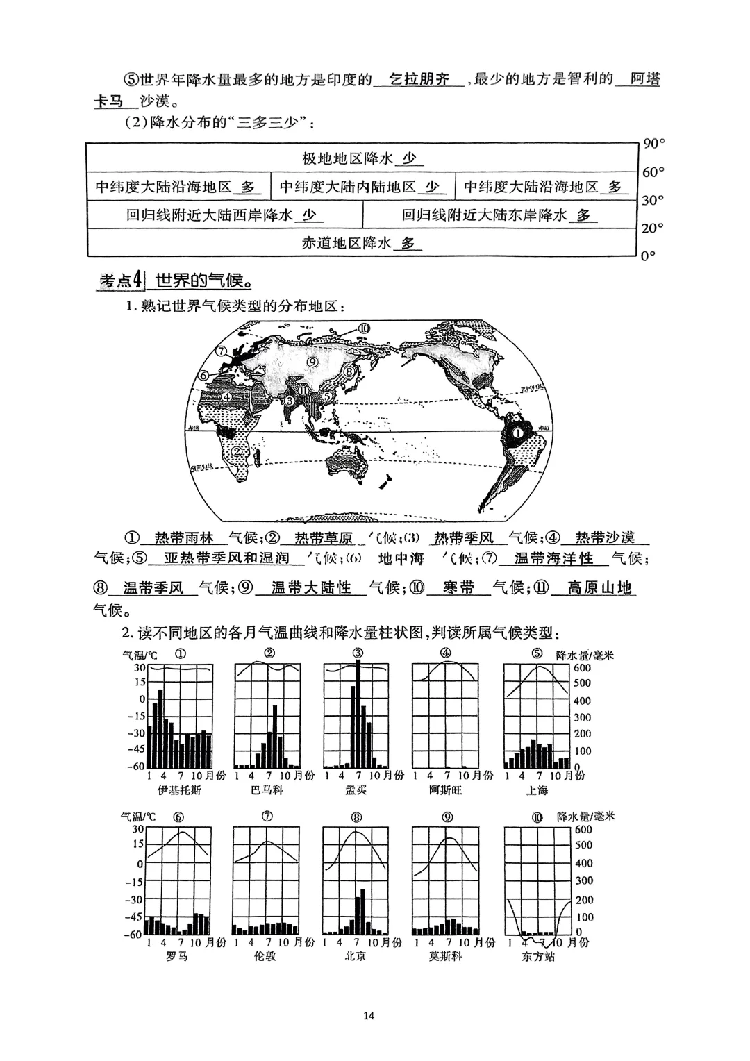 七年级上册地理背诵资料2024