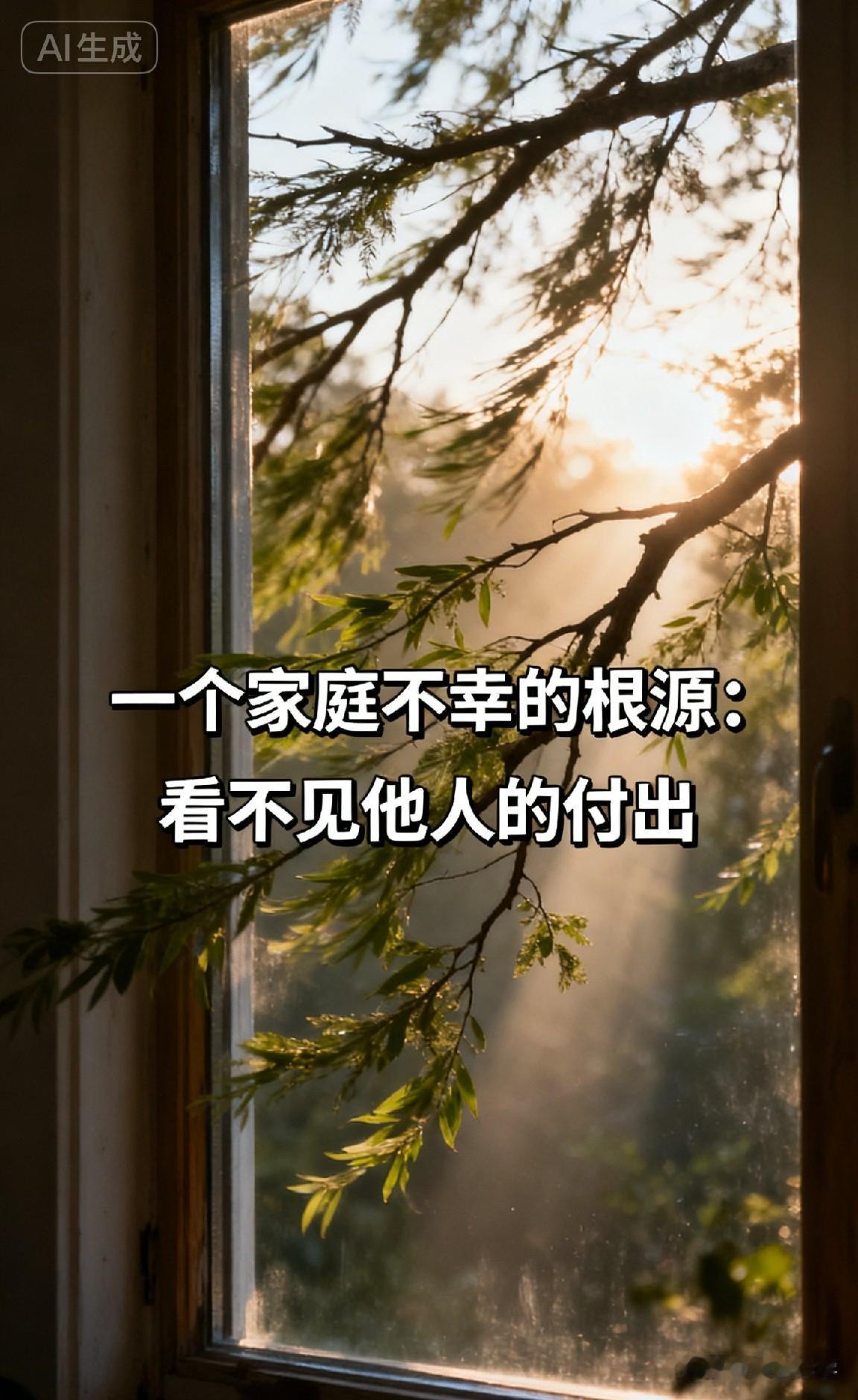 一个家庭不幸的根源：看不见他人的付出

网上有个很扎心的提问："为什么有些家庭，
