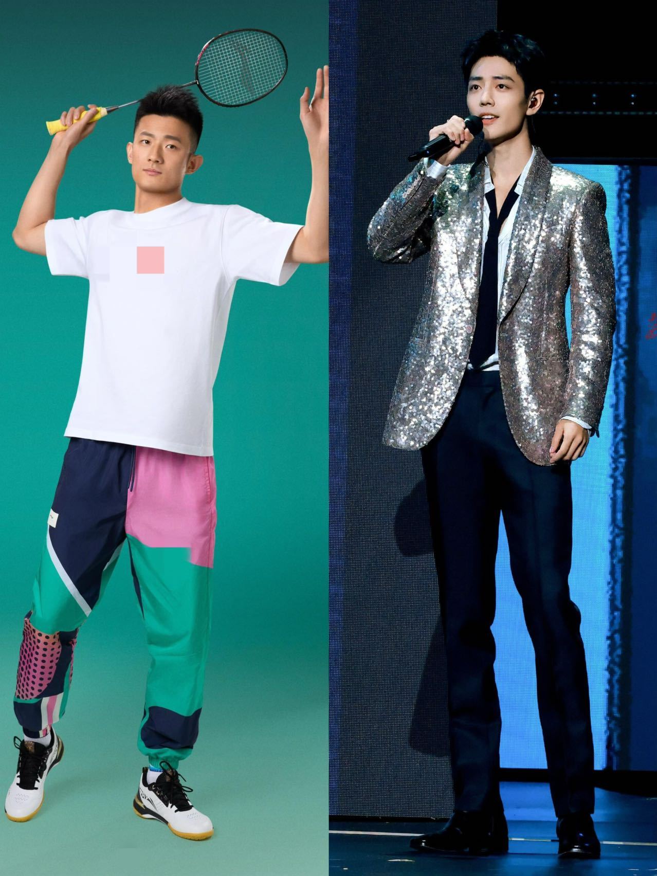 肖战谌龙差不多高 体育冠军谌龙与顶流肖战同框太惊喜！两人身高意外相近，谌龙自带强