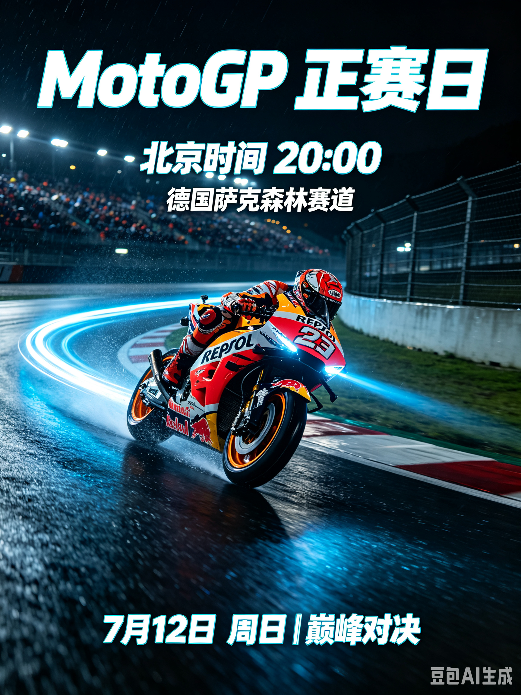 MotoGP 2026德国MotoGP（萨克森林赛道）完整北京时间赛程7月12日