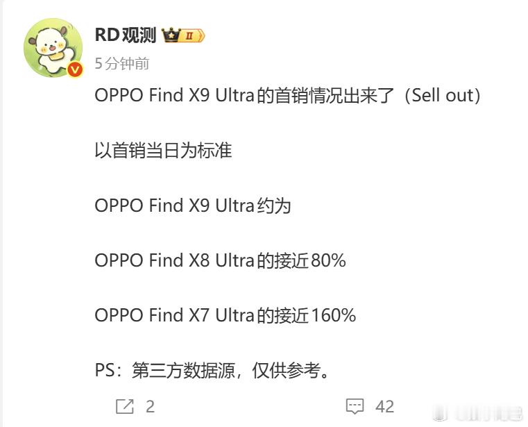 X9 Ultra 首销日成绩出来了，想不到卖得还算可以，毕竟内存、芯片成本一直在