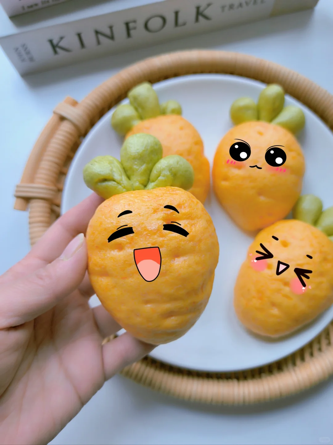 超可爱的胡萝卜馒头