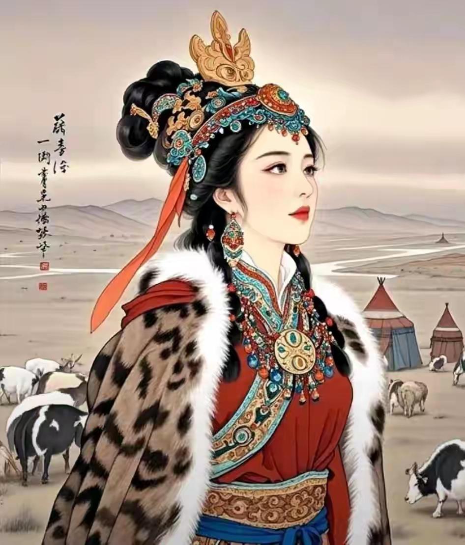 《咏昭君出塞》
朔风卷地起胡尘，汉月孤悬照玉人。
琵琶弦断紫台路，环佩声归青冢春