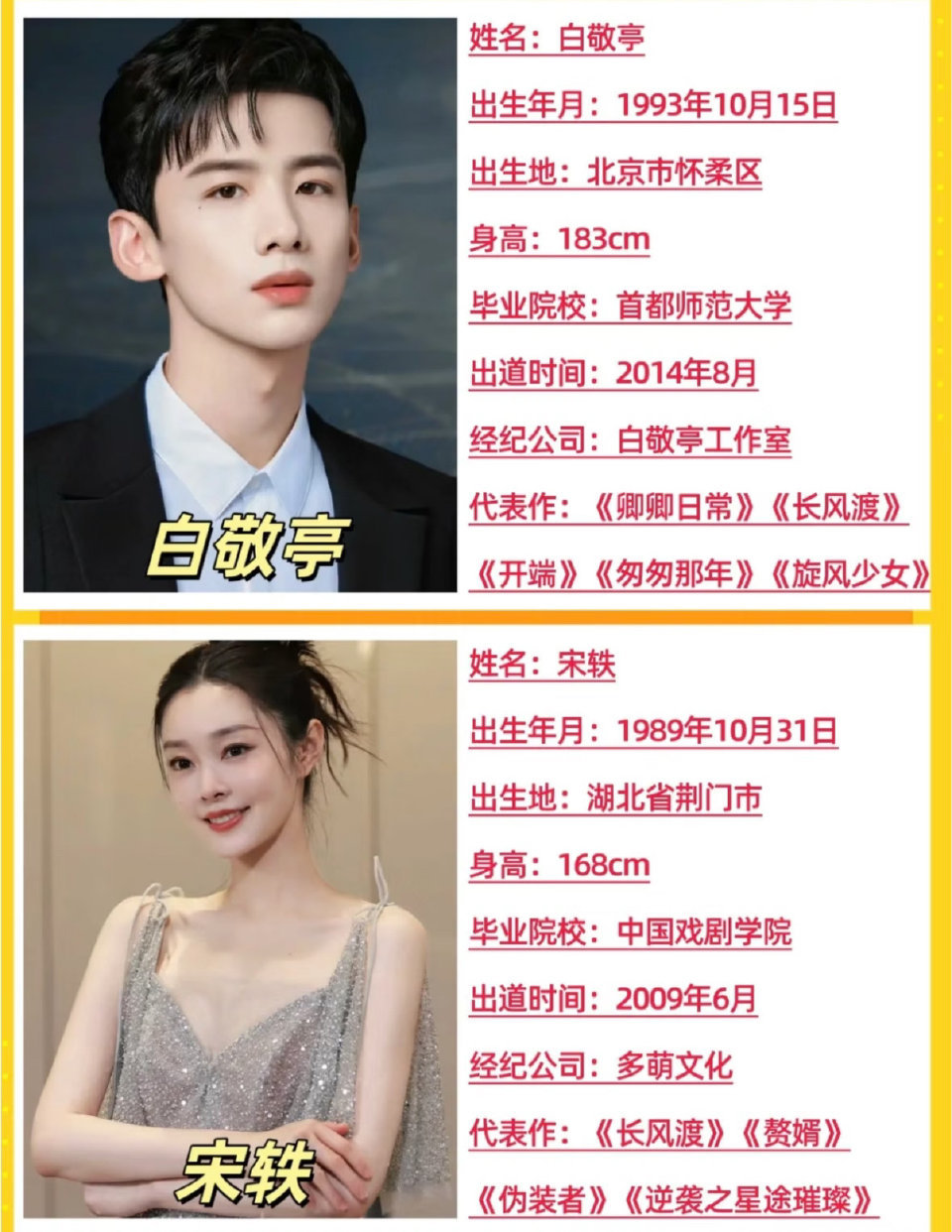 曝白敬亭宋轶复合了真假如果是真的就祝99了 