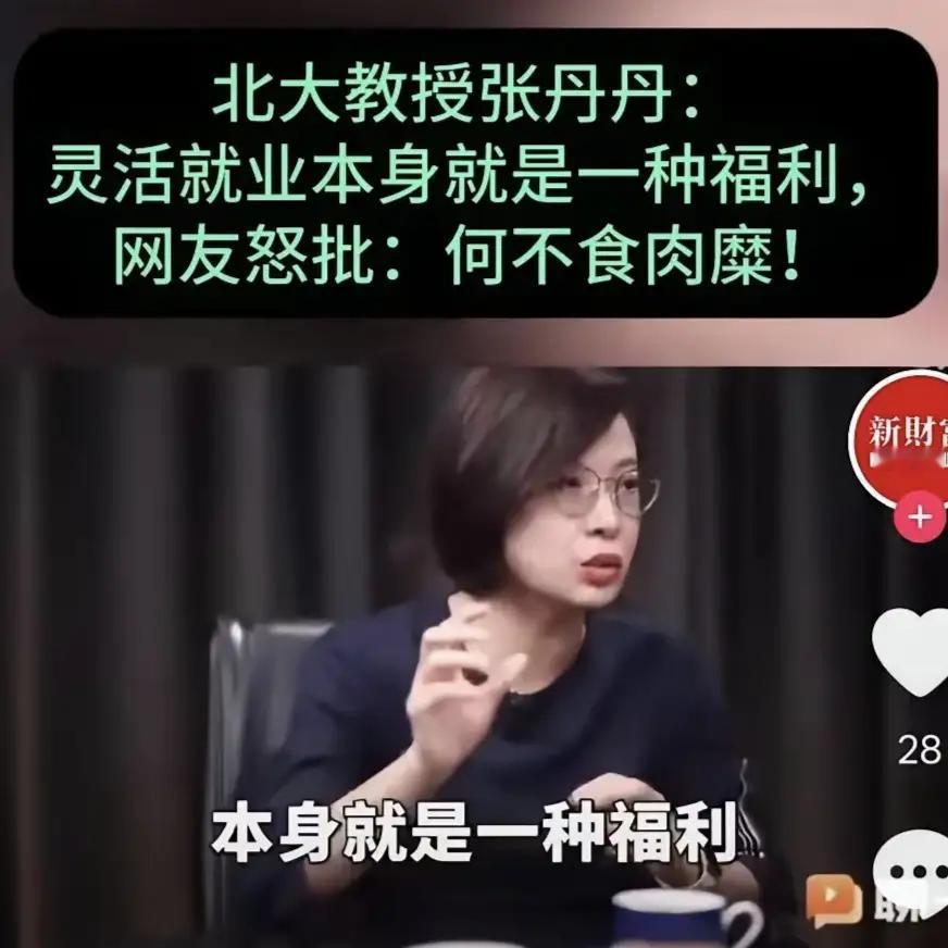 “灵活就业本身就是一种福利”，张丹丹教授说的没有错，灵活就业人员固然是为生活所迫