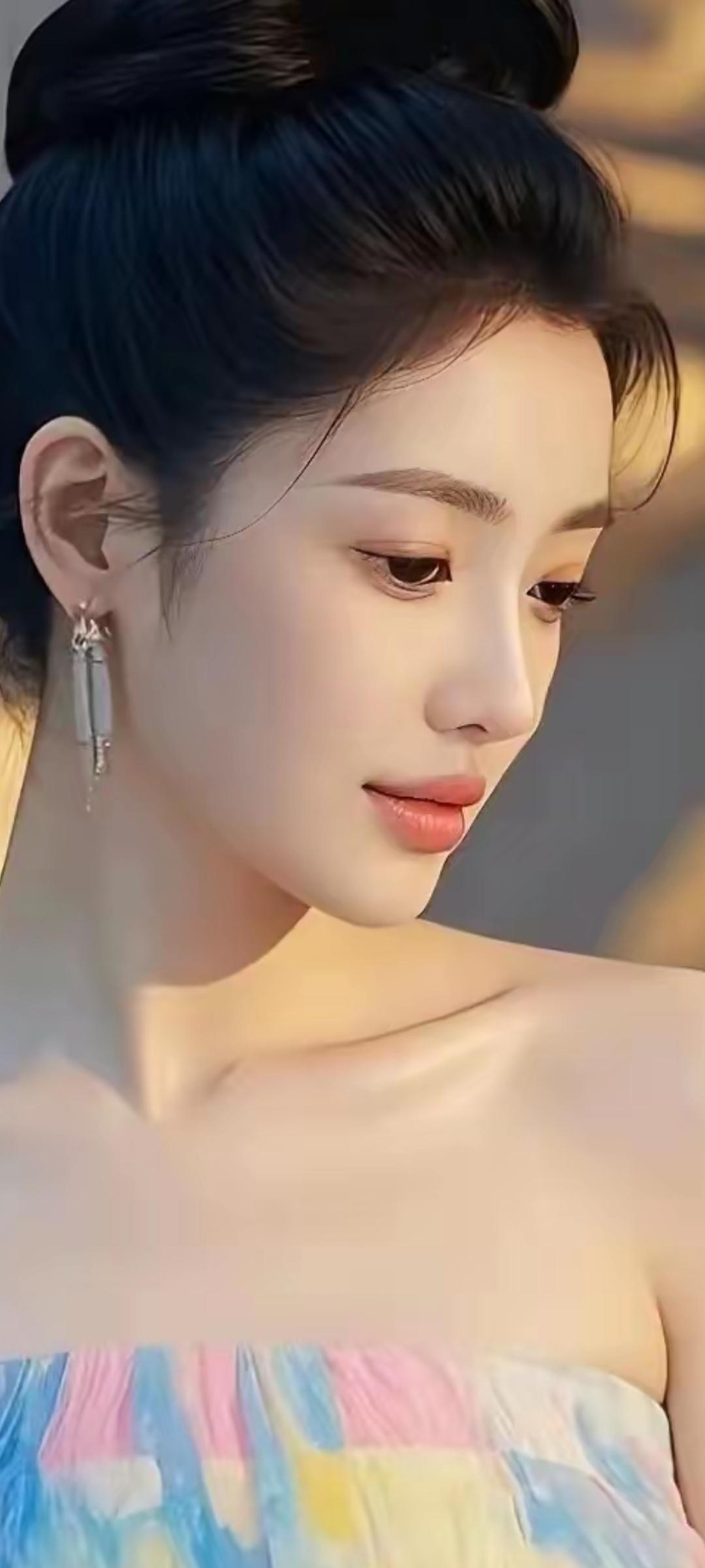 温柔优雅的东方美人，惊艳的侧颜杀！