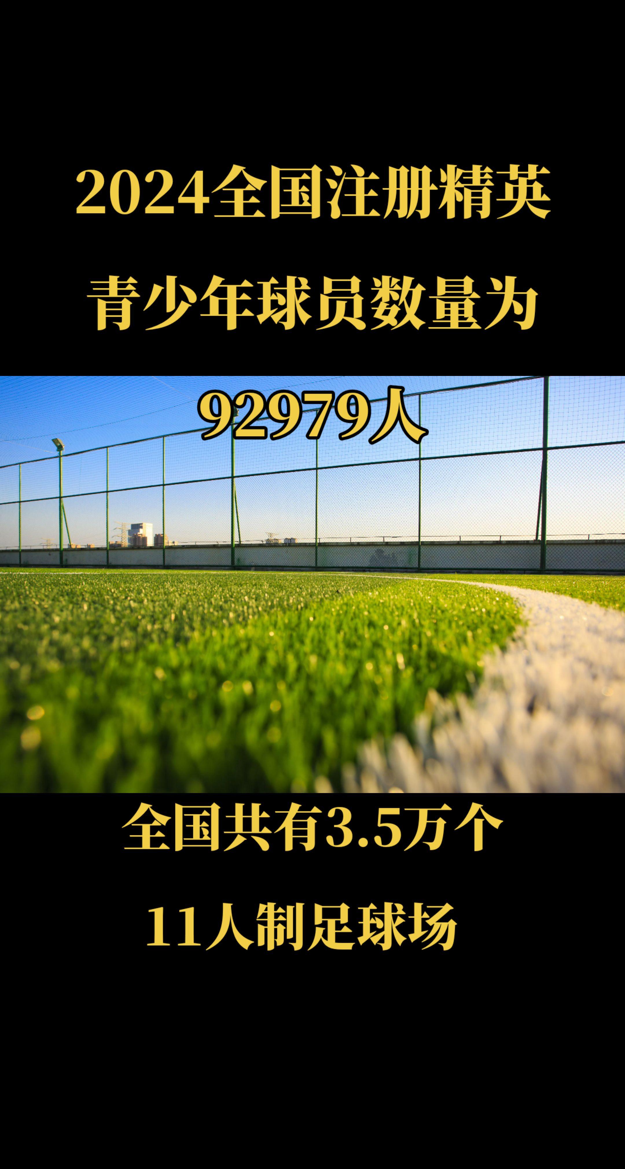 《2024中国足协工作报告》指出：“目前，全国共有足球场地14.87万...