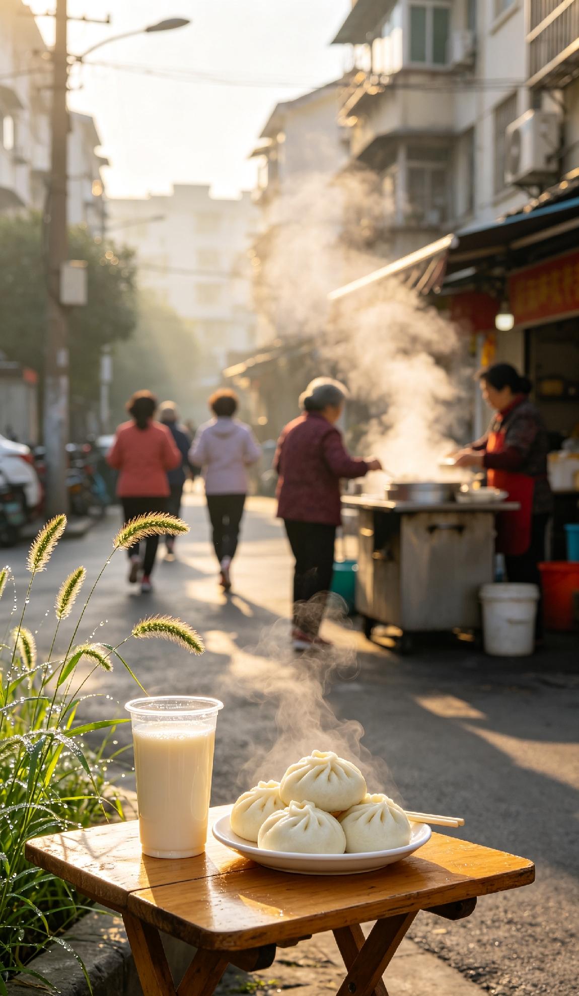 今早的烟火气，是街角早餐摊给的
 
今早下楼买豆浆，风里裹着刚蒸好的包子香气，晨