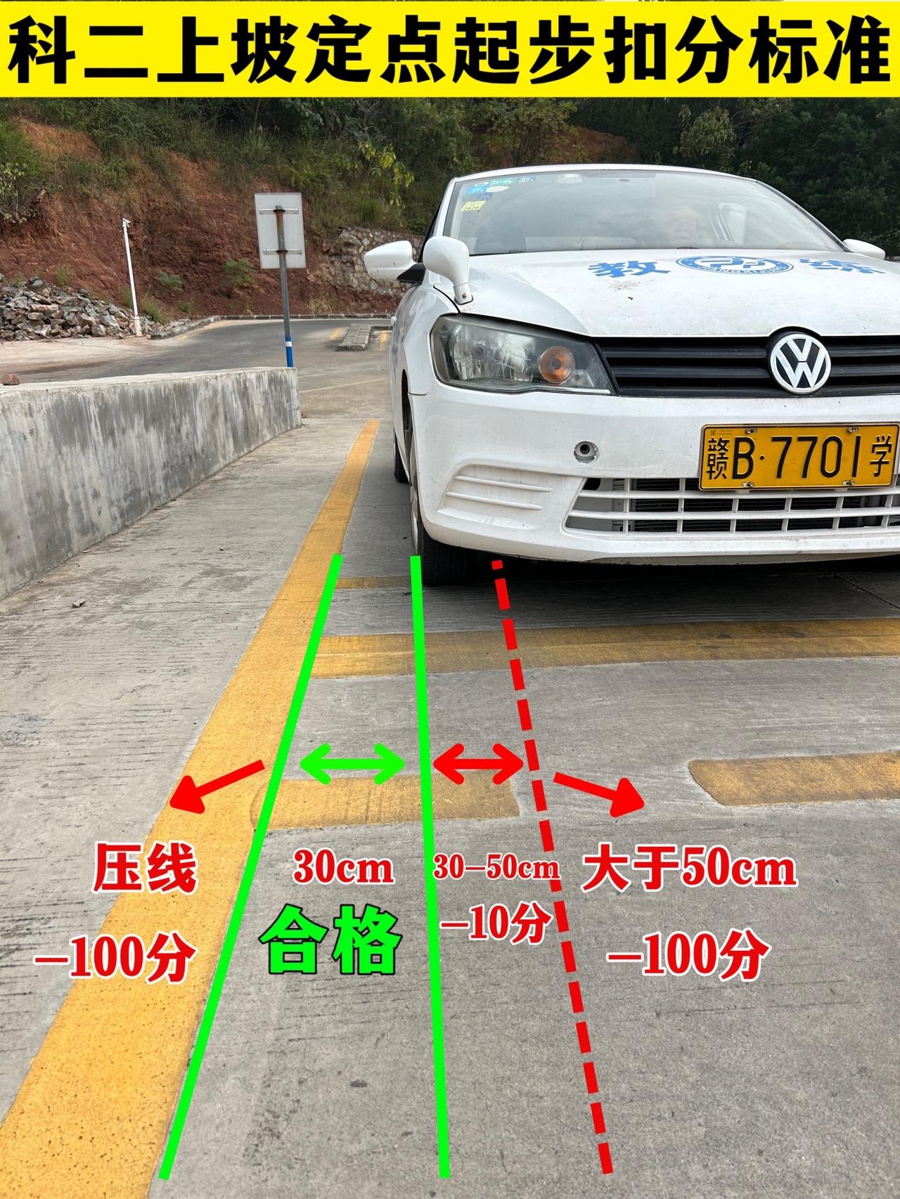 #驾校学车 #科目二 #驾考驾考 #上坡定点起步 #半坡起步与定点停车