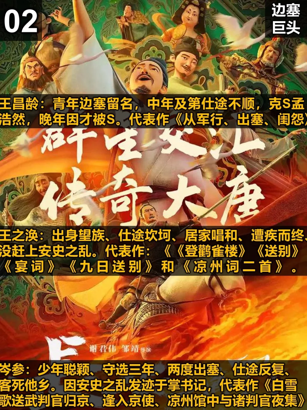 长安三万里：边塞诗人四巨头❗️