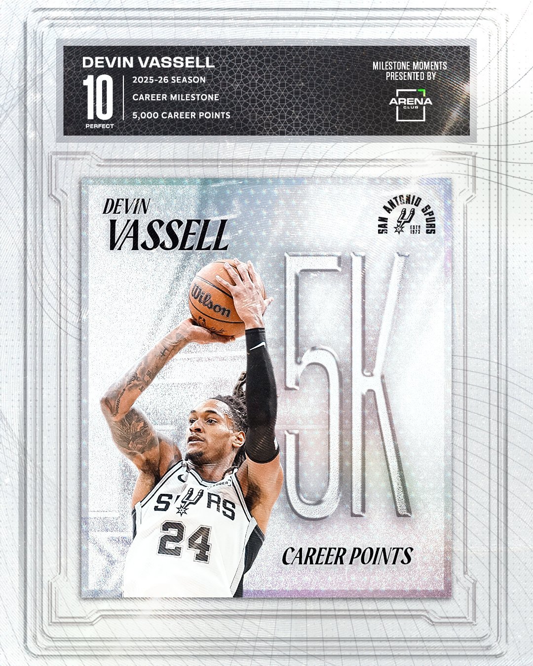 强硬解手！恭喜瓦哥职业生涯突破5000分大关！👏go刺go马刺25分逆转快船