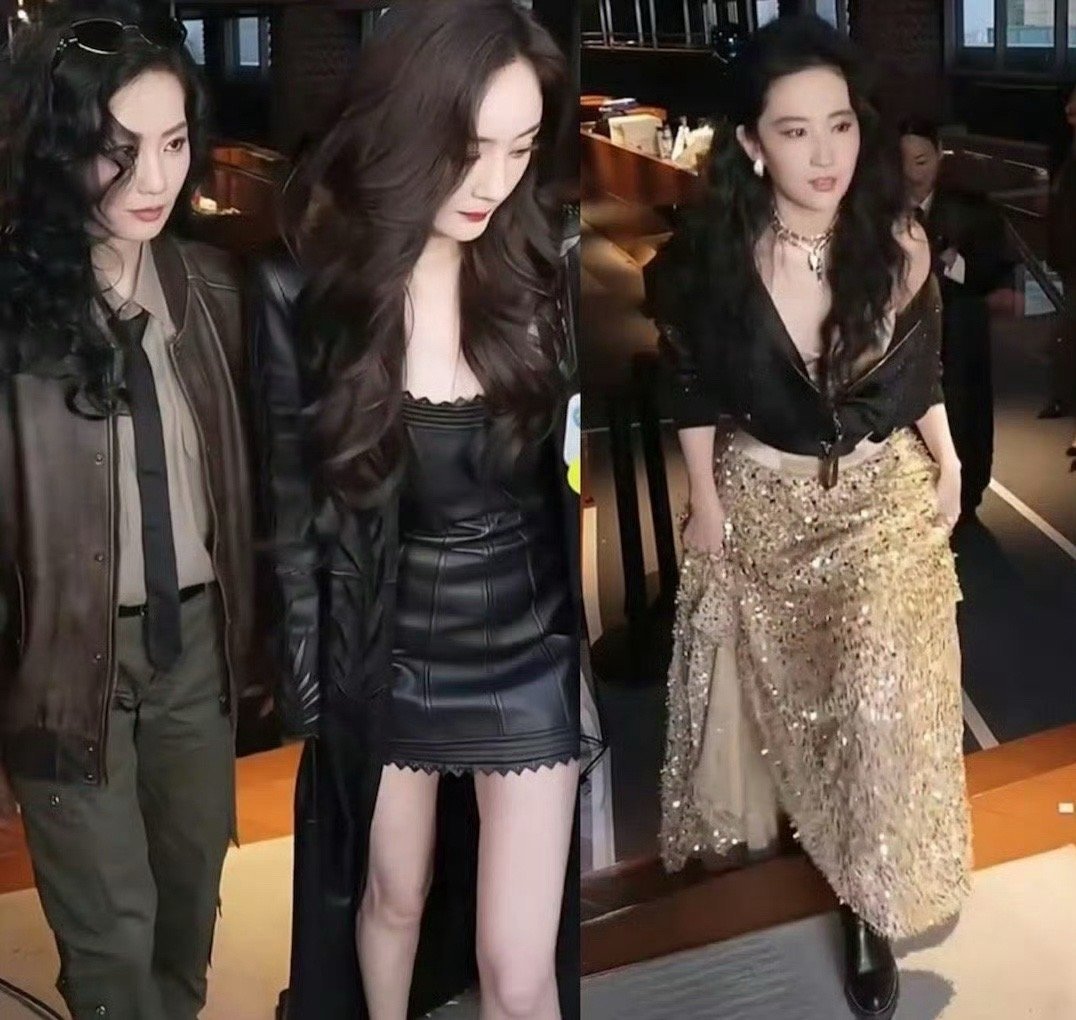 三位皆为大美女实锤，然而未曾料到杨幂优势这般明显。那修长美腿着实惊艳，肌肤亦是格