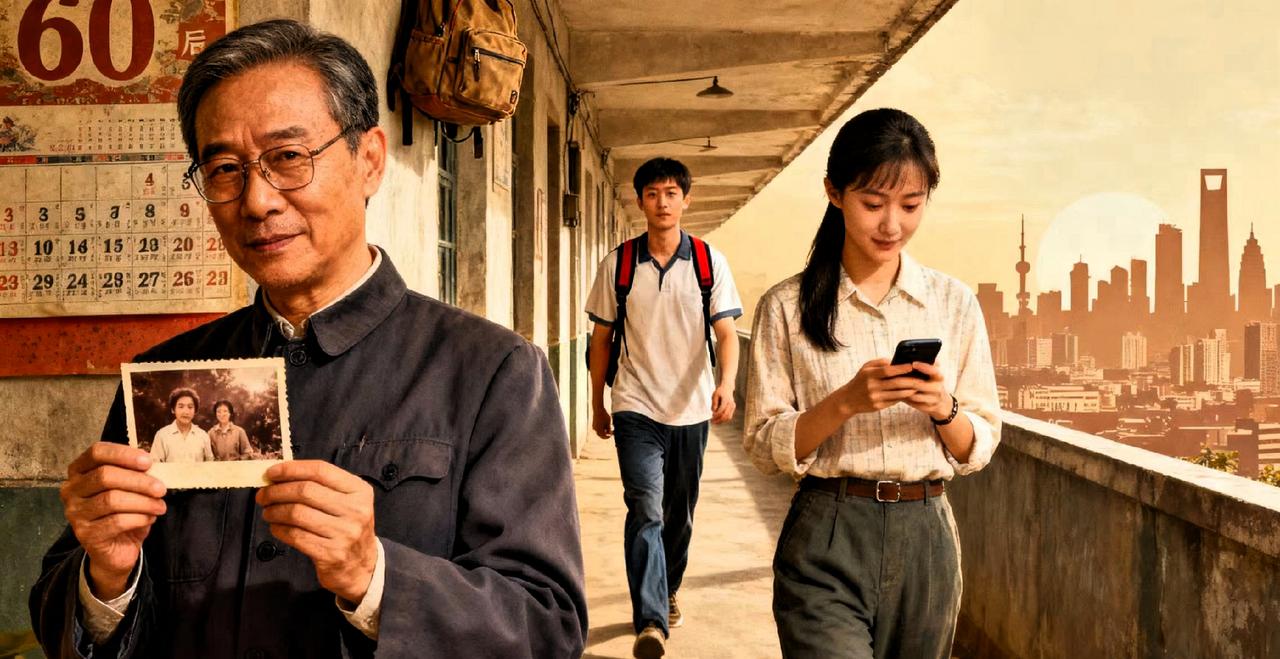 突然看到这个画面，真正感动的是底下的话：渐渐老去的60后！

他们都已经56到6