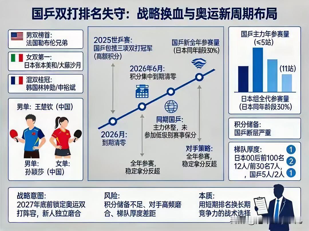 双打全线失守。世界第一全没了。
男双榜首，法国勒布伦兄弟。
混双榜首，韩国组合。