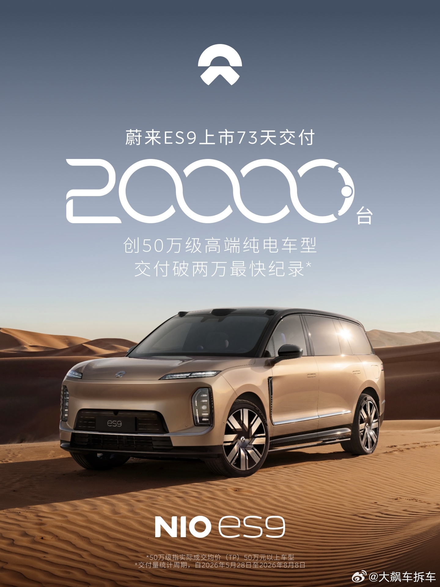 73天2万台，蔚来ES9在50万级全尺寸纯电SUV市场投下一枚重磅炸弹。这不是简