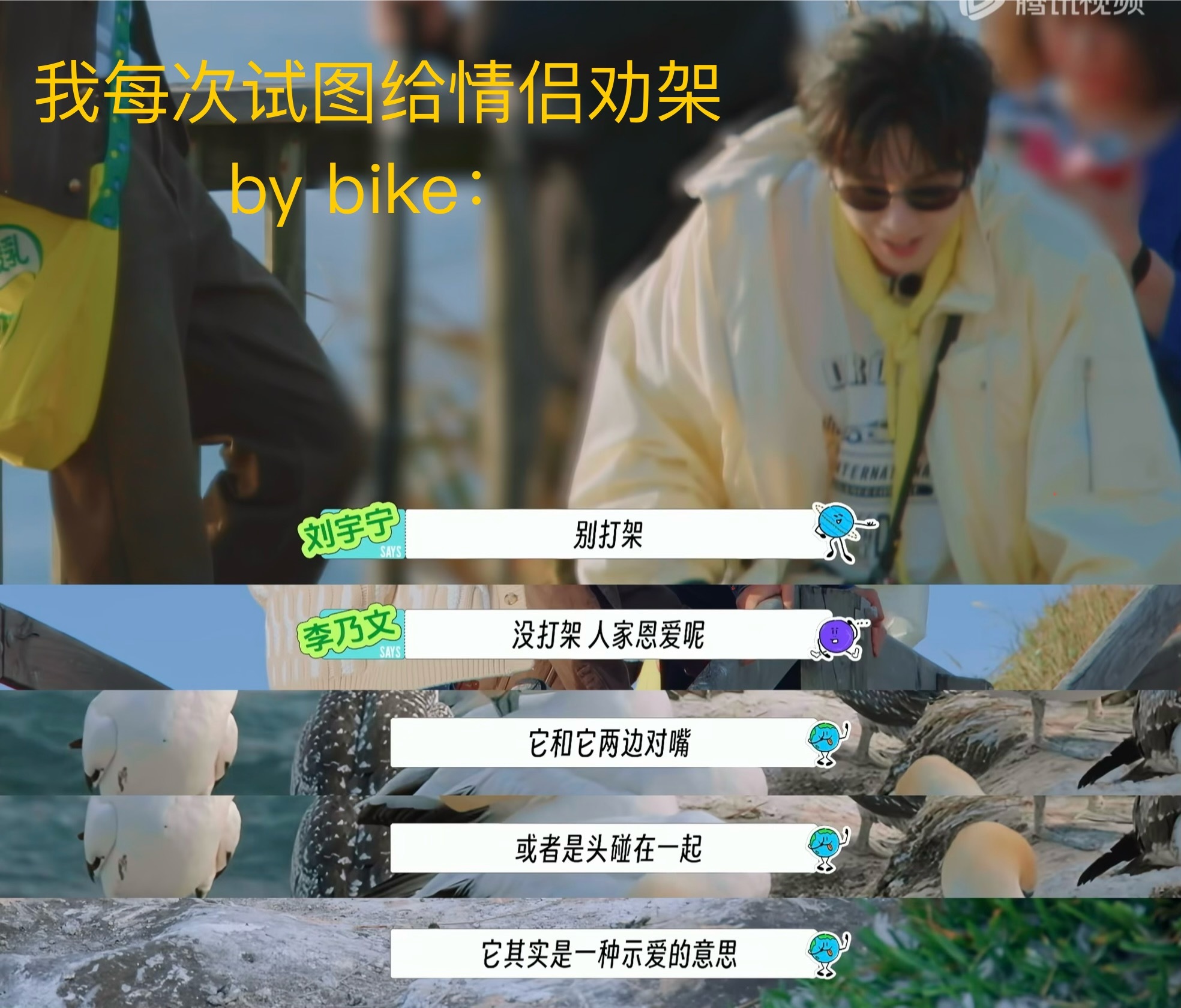 我每次试图给情侣劝架第二天得到的结果be like：（热心帅哥刘宇宁偶遇人家恩爱