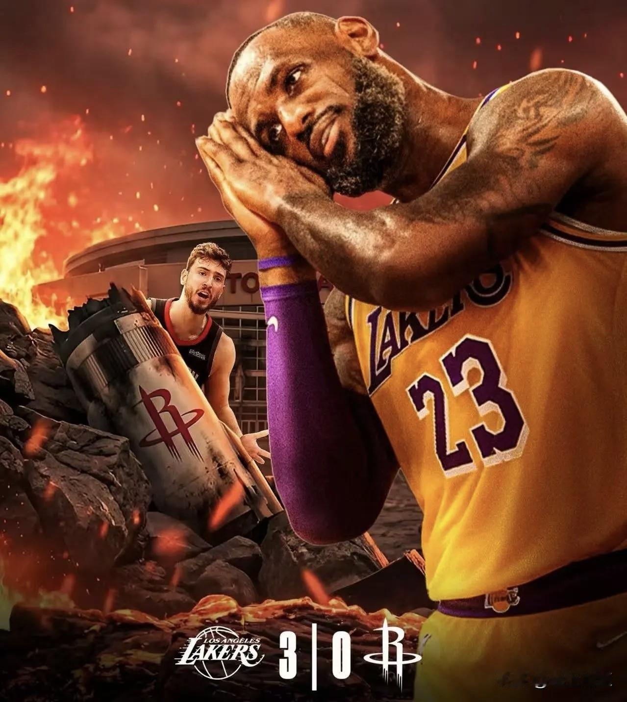 4:0横扫待定！詹姆斯超神绝平！41岁的詹姆斯还是怎么强。火箭下赛季阵容要大调整