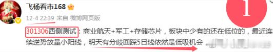 现在走的是振荡行情，资金情绪都是抱团取暖。跟进的301306 西测测试20CM板