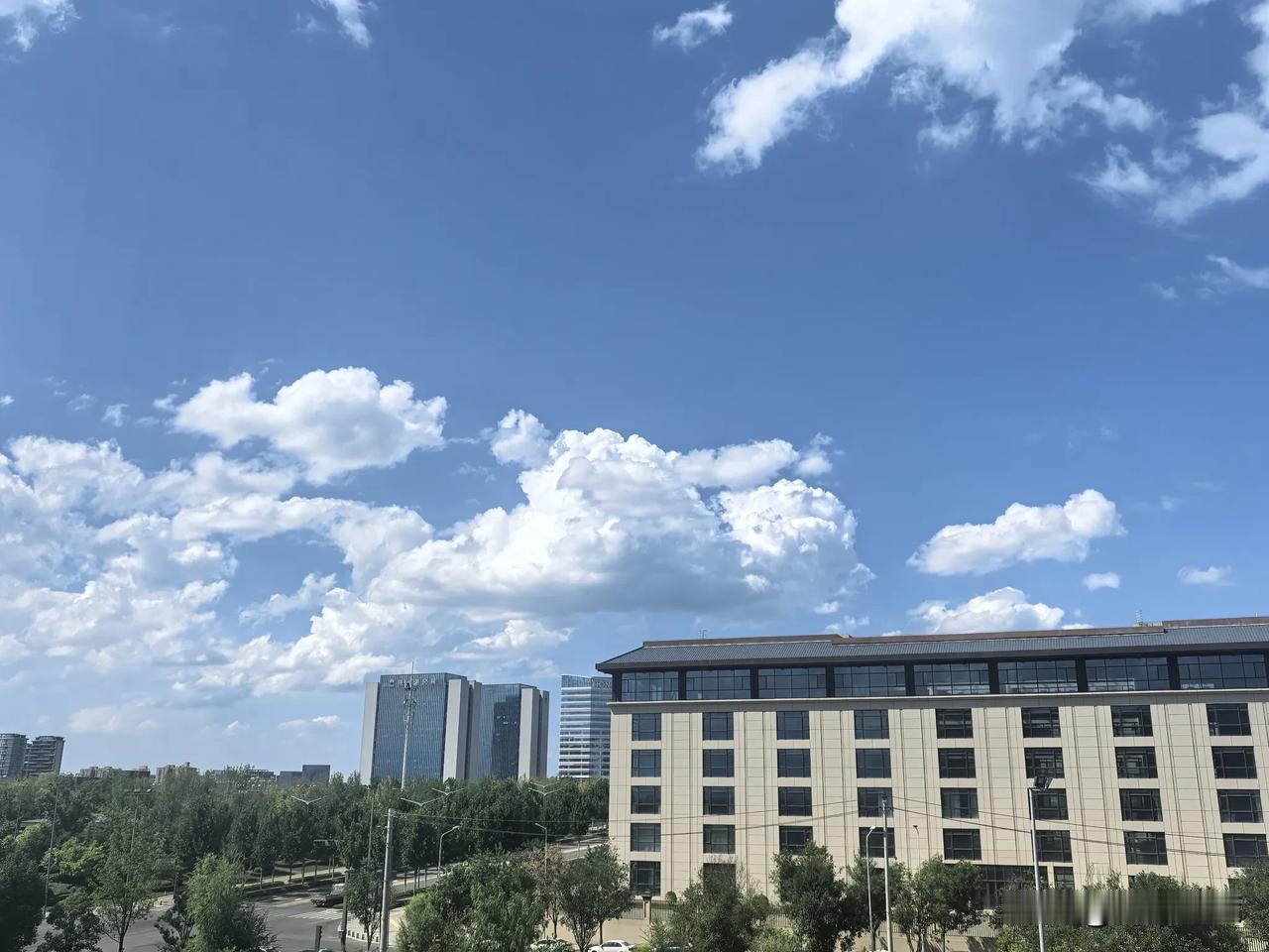 秋日生活打卡季秋日蓝天白云，晴空万里，适宜自由