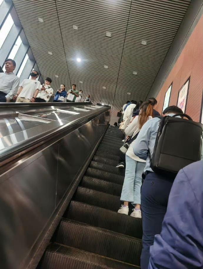 电梯不是用来走的，赶时间可以跑楼梯，左行右立是不科学的，对电梯损耗大还不安全。