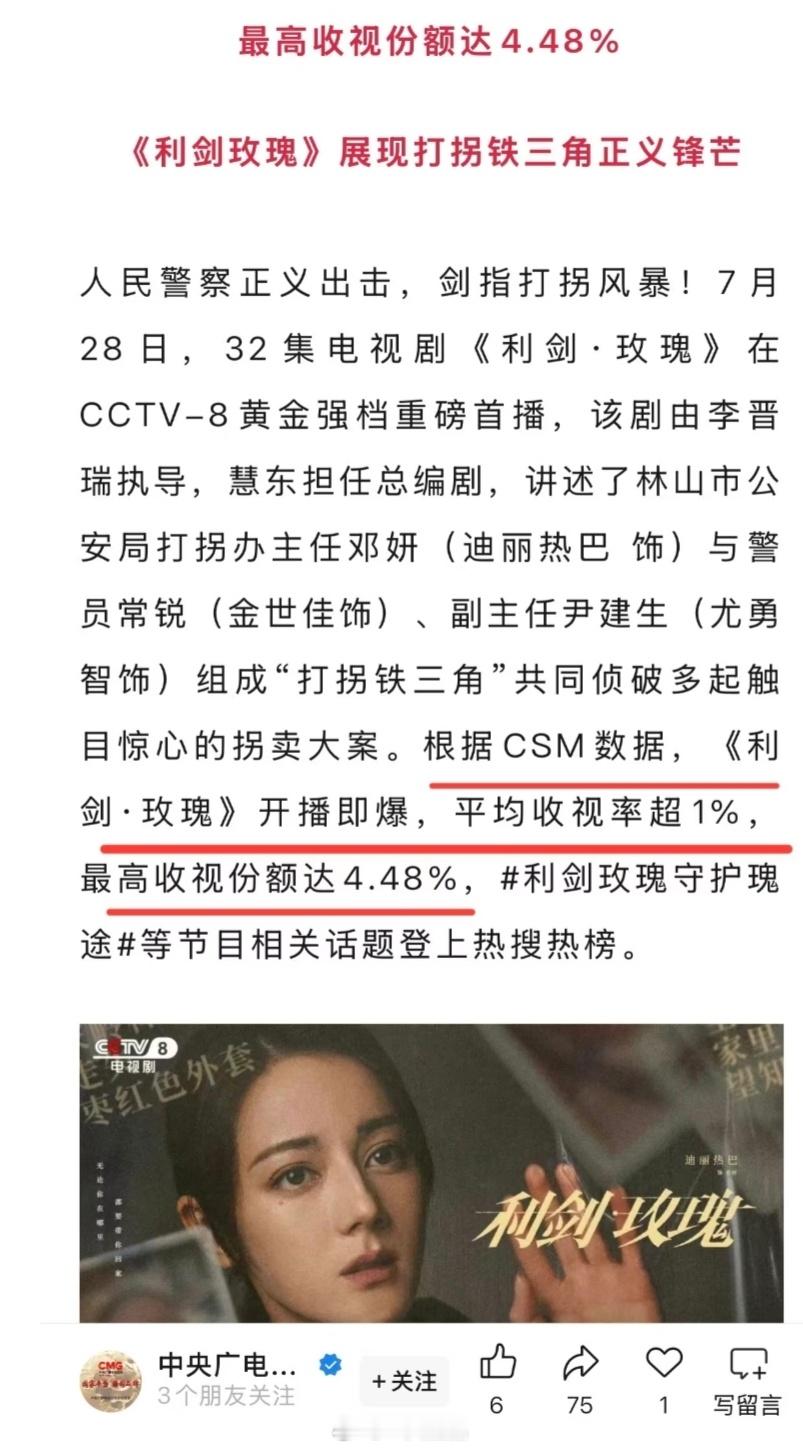 央妈认证！迪丽热巴 利剑玫瑰开播即爆🔥一口气追完6集好爽[拜托] ​​​