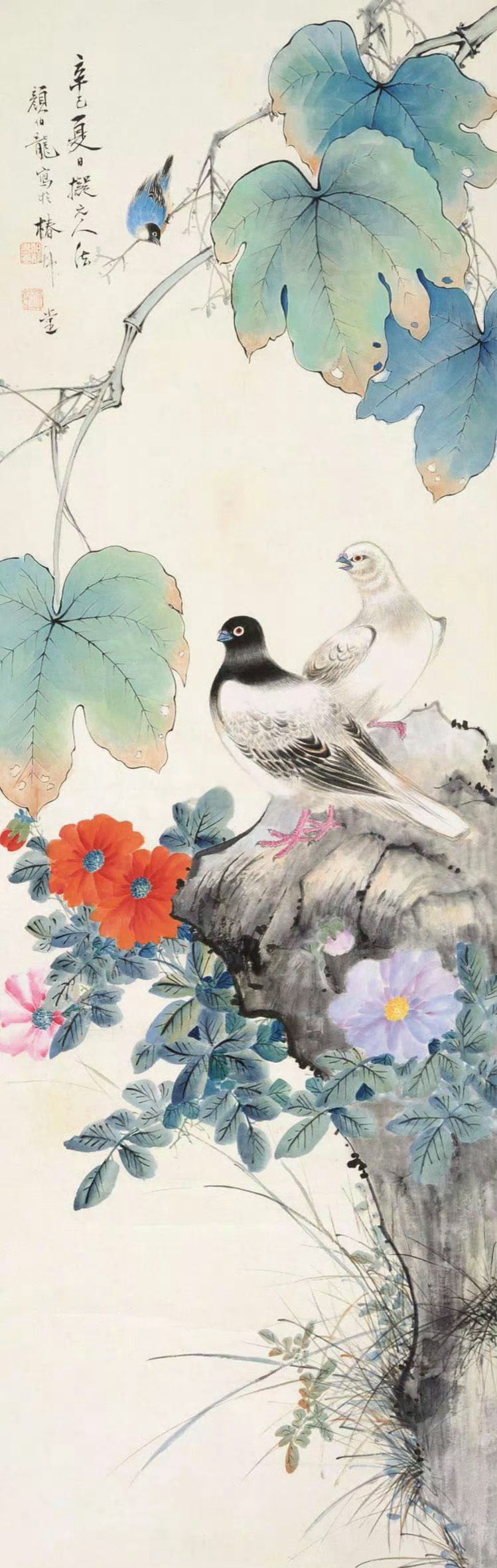 颜伯龙花鸟作品，令人赏心悦目！颜伯龙(1898─1954年)满族，正黄旗，北京人