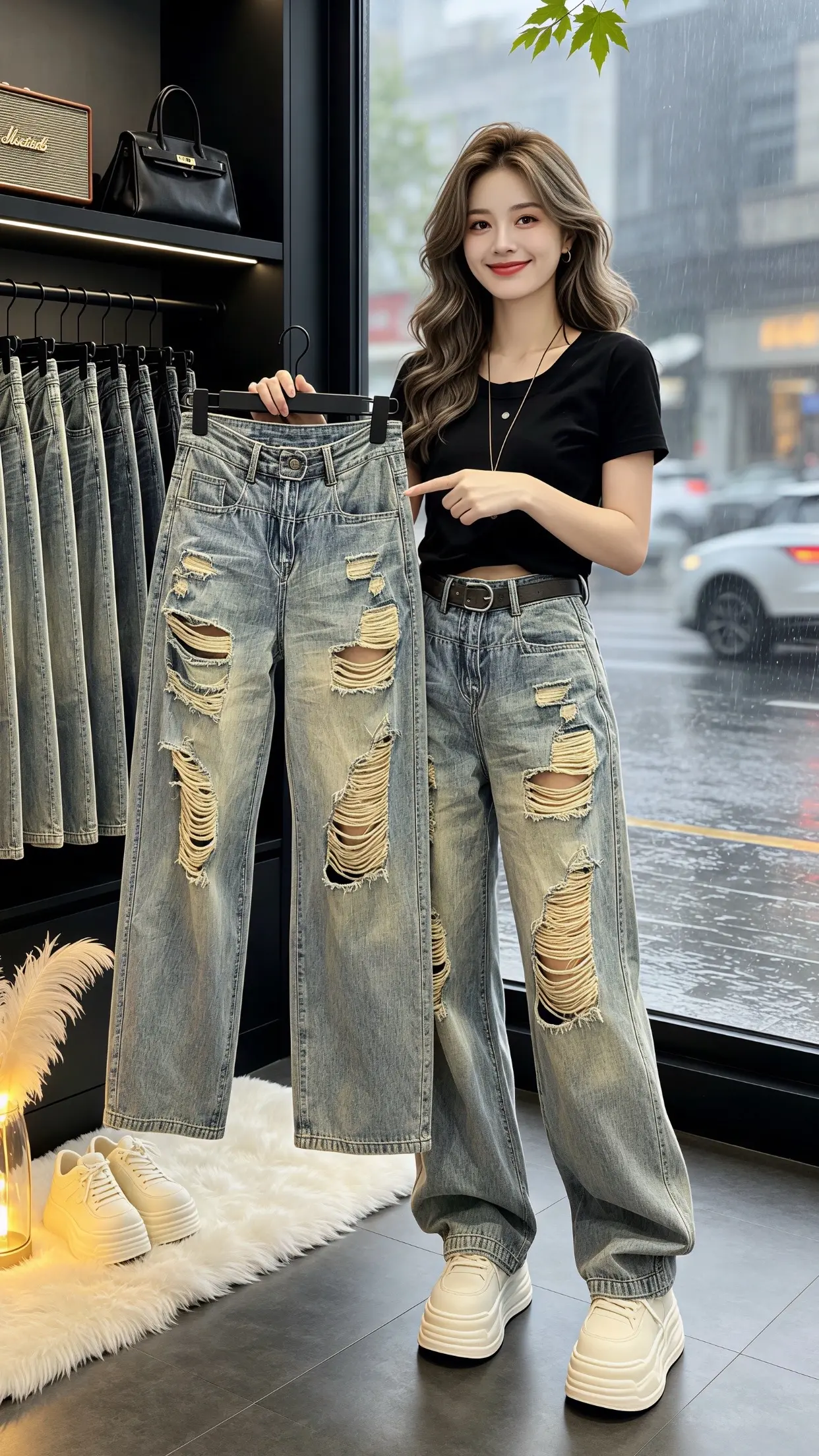 夏季破洞牛仔裤搭配 一条牛仔裤搞定一周穿搭 穿出自己的风格 夏季穿搭 谁穿谁好看