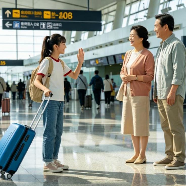女儿留法七年成家，初见女婿瞬间满是感慨
 
女儿远赴法国留学整整七年，早已在当地