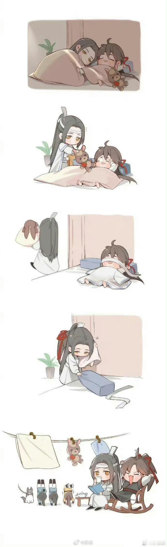 魔道祖师天气好好，晒晒太阳 画师：麻雀酥 