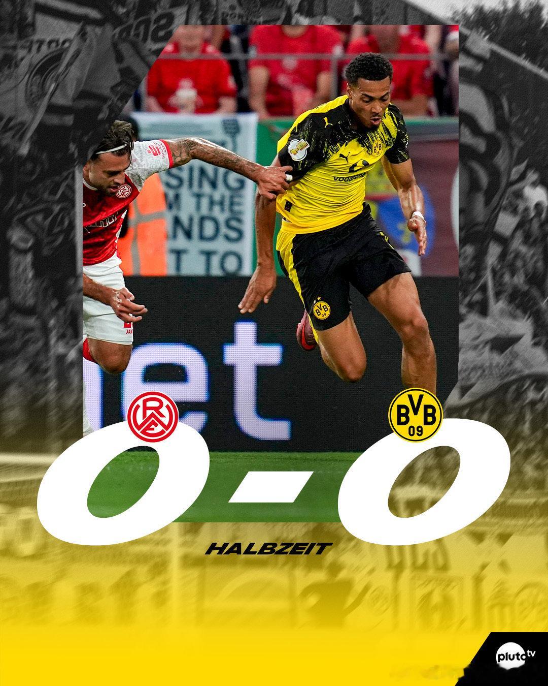 💛🖤半场比赛结束，我横暂时与红白埃森战成0-0。还有45分钟时间，让我们下半