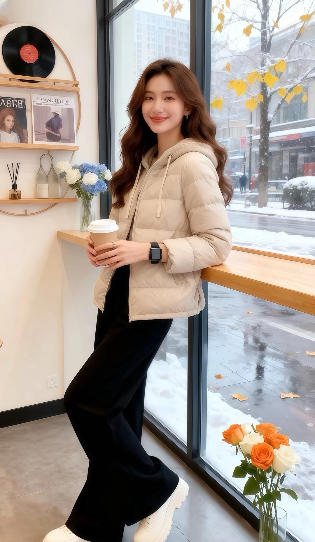 冬日暖阳下的咖啡时光，温暖如你。🌞☕️💕