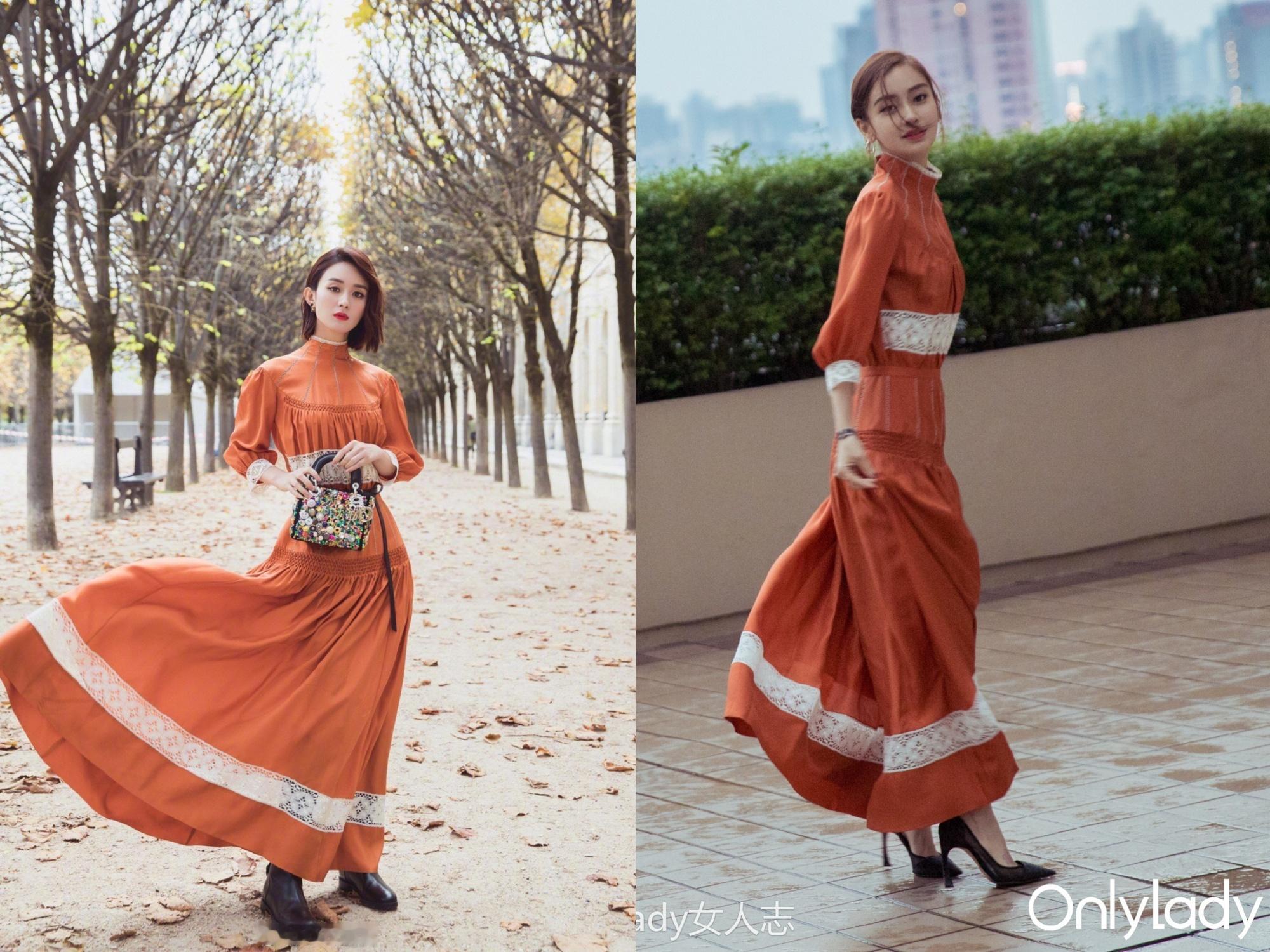 angelababy杨颖、赵丽颖演绎同款造型，你们喜欢谁呢？ ​​​