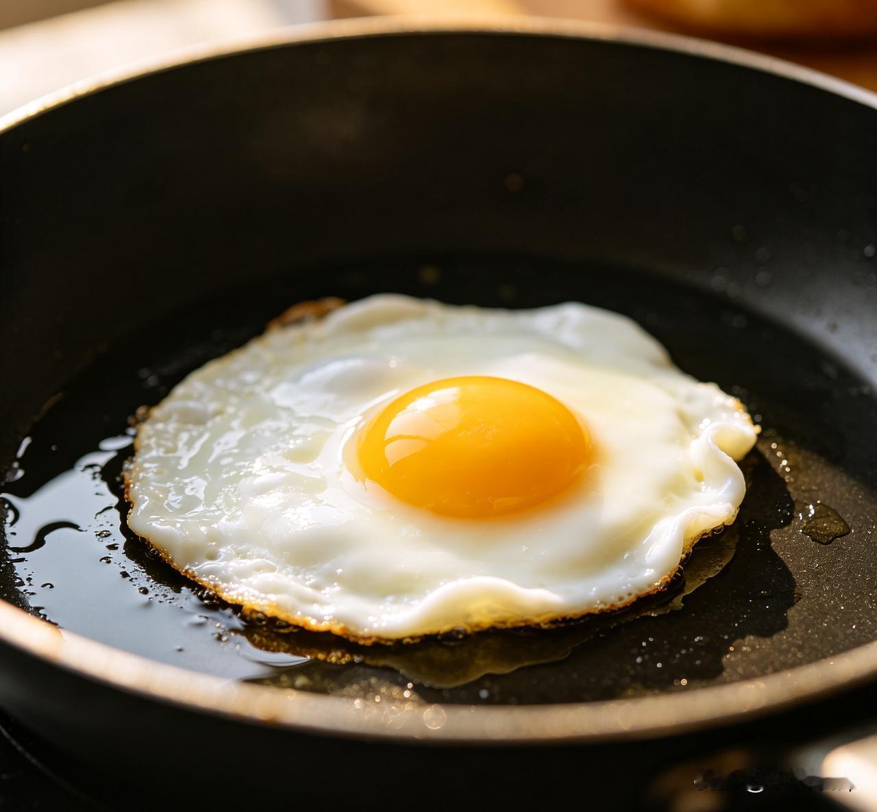 准备鸡蛋、少许盐、食用油即可。
 
热锅倒入少量油，小火加热。鸡蛋磕入锅中，根据